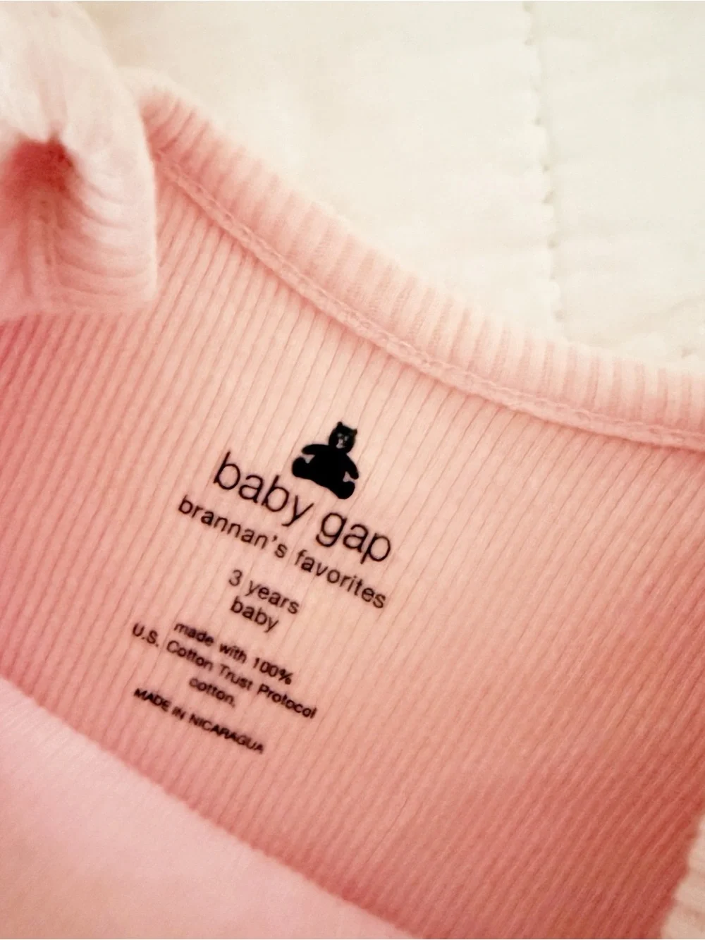 GAP Kids 3T Girls Light Pink Rib-Knit Pocket Dress